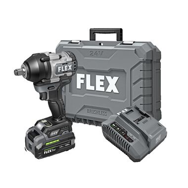 FLEX 1/2" Mid Torque Impact Wrench Stacked Lithium Kit