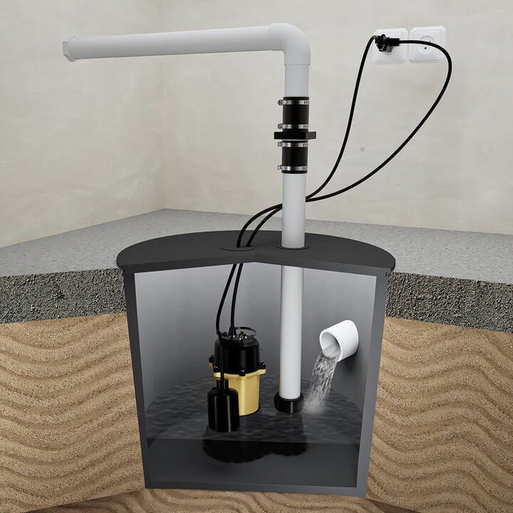 K2 Pumps Submersible Sump Pump 1/2 HP Cast Iron with Piggyback Tethered Switch, large image number 7