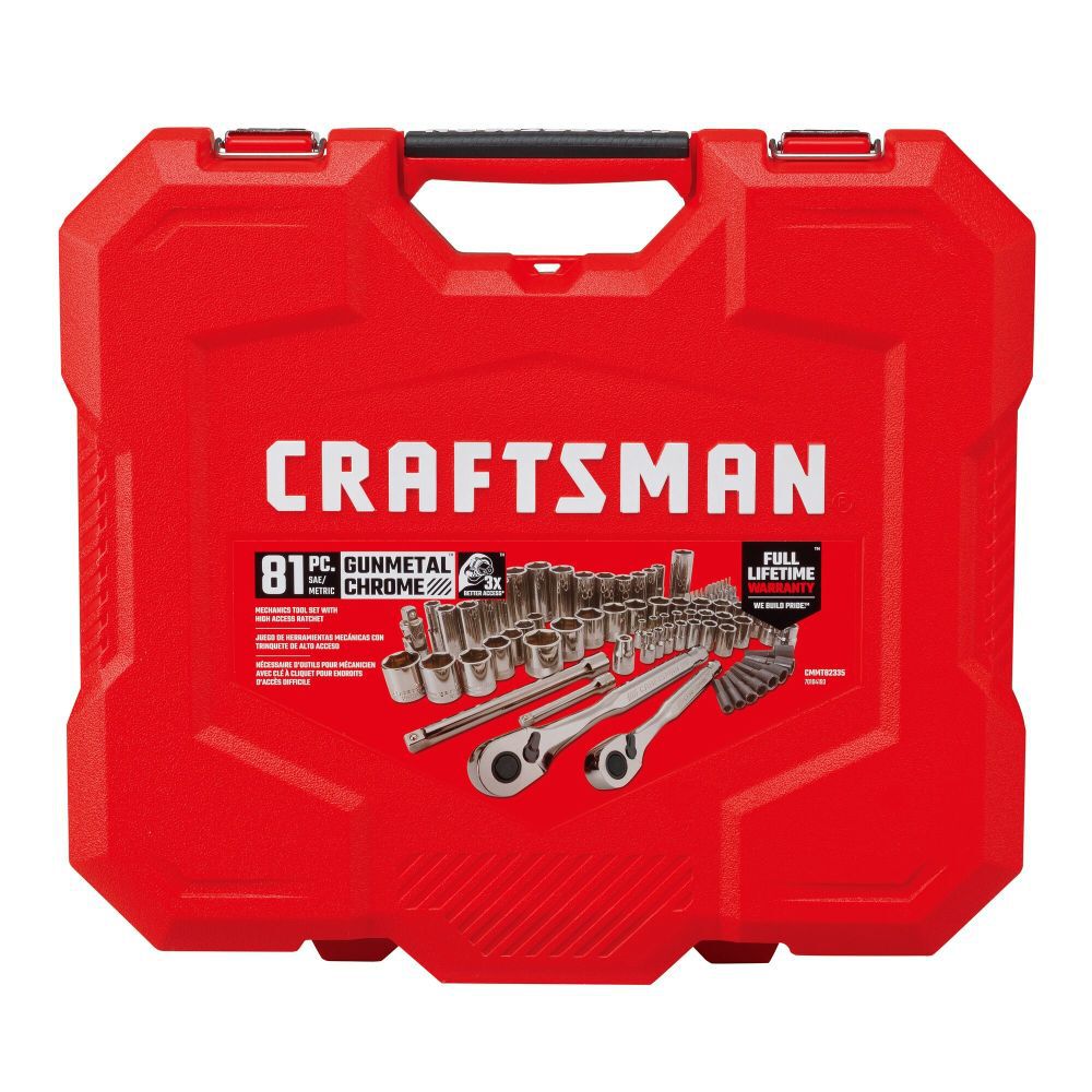 CRAFTSMAN Gunmetal Chrome Mechanics Tool Set, 81 Piece, large image number 7