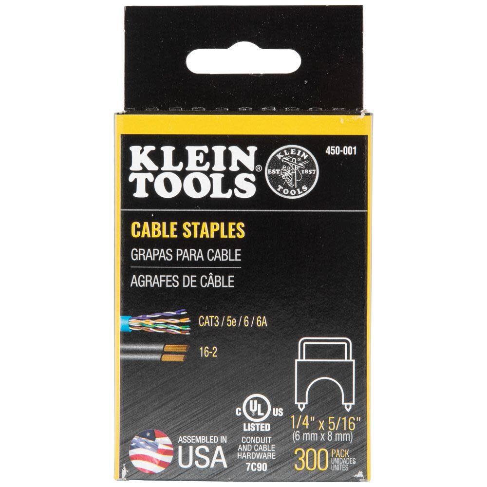 Klein Tools 1/4in x 5/16in Insulated Staples - 300 Pack, large image number 12