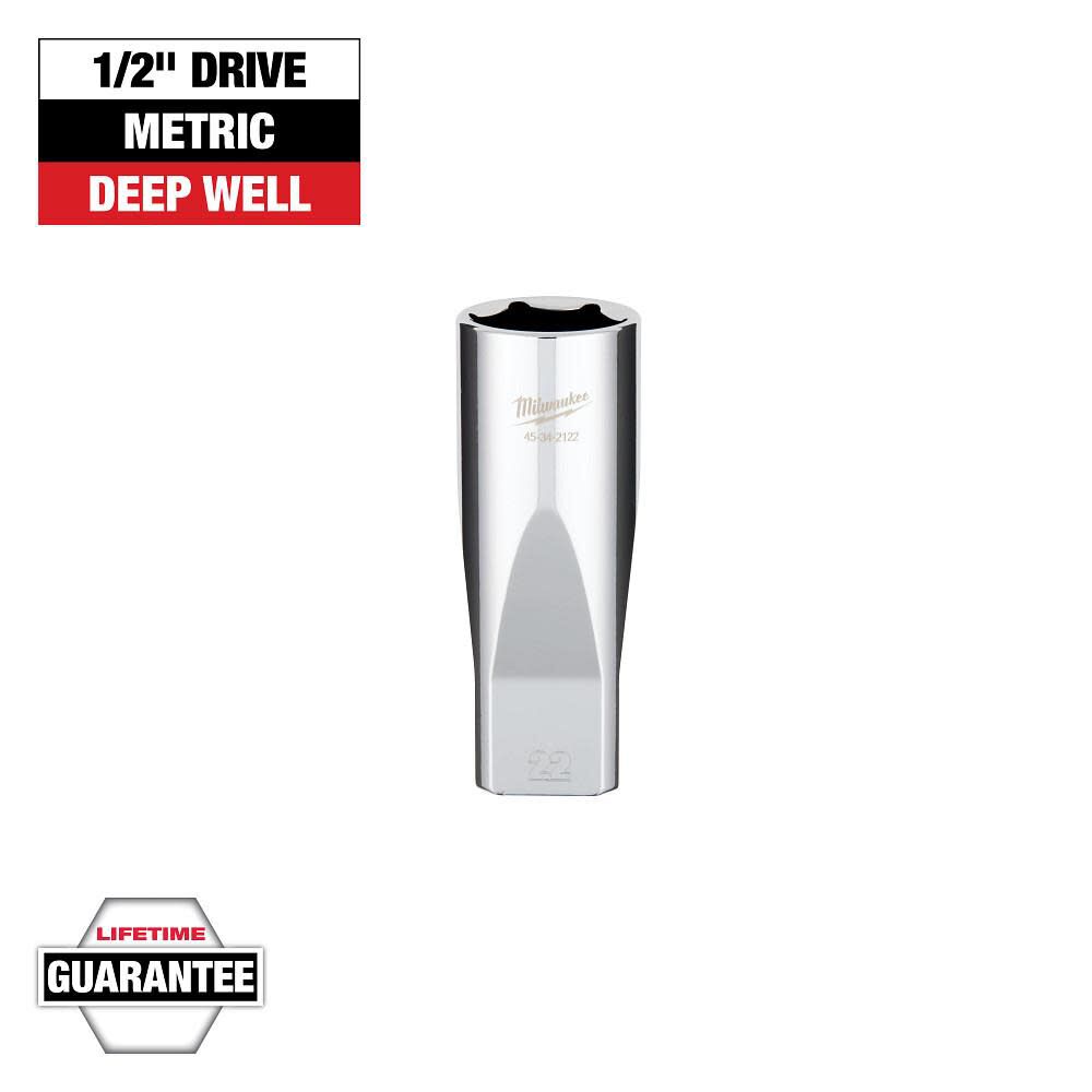 Milwaukee 1/2in Drive 22mm Deep Socket, large image number 9