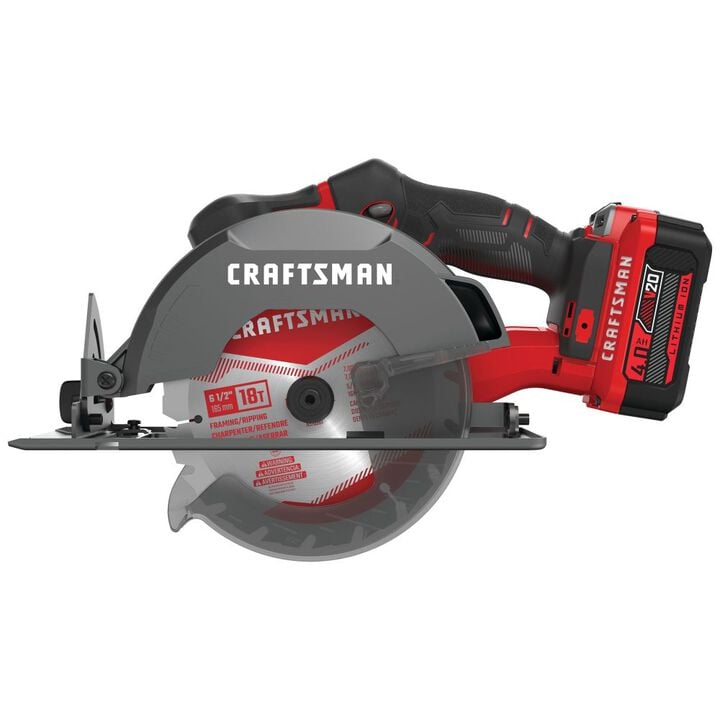 CRAFTSMAN V20* Cordless 6-1/2 Inch Circular Saw 1 Battery Kit, large image number 9