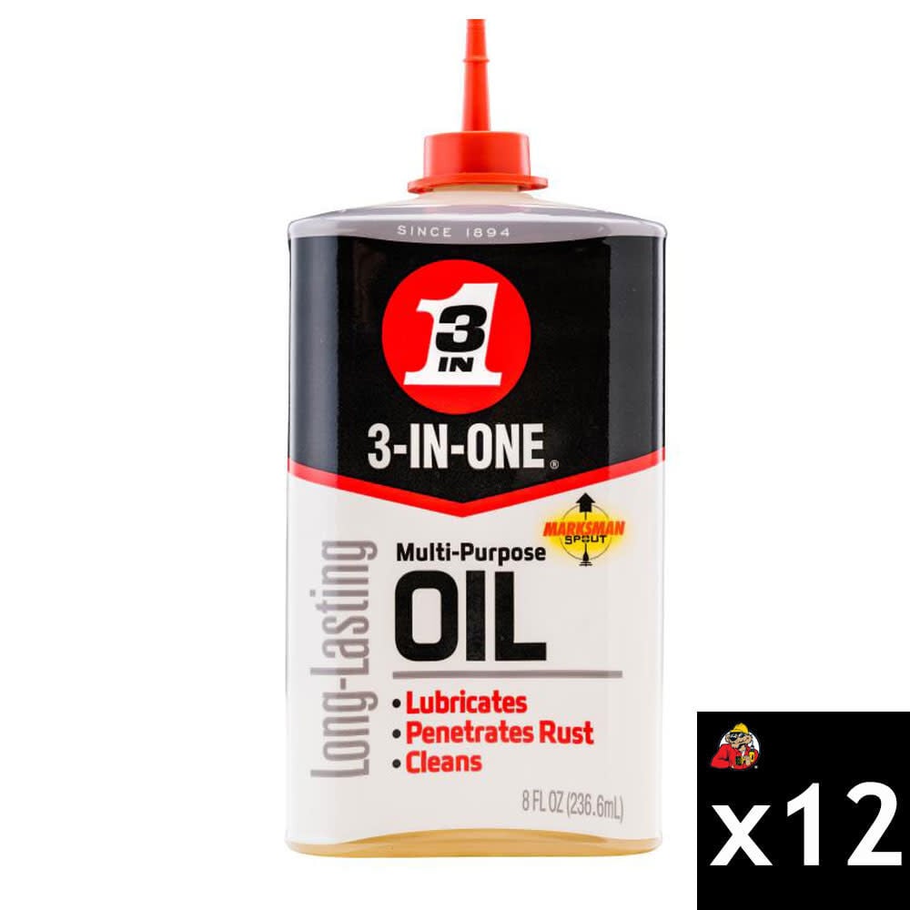 3-In-One Multi-Purpose Oil 8oz Long-Lasting Lubricant 12pk, large image number 1