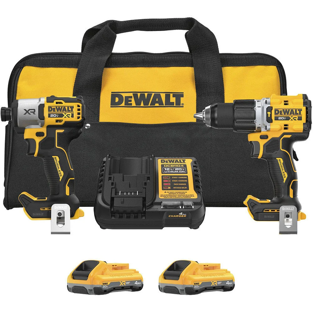 DEWALT 20V MAX XR 2-Tool Combo Kit with POWERPACK Batteries, large image number 1