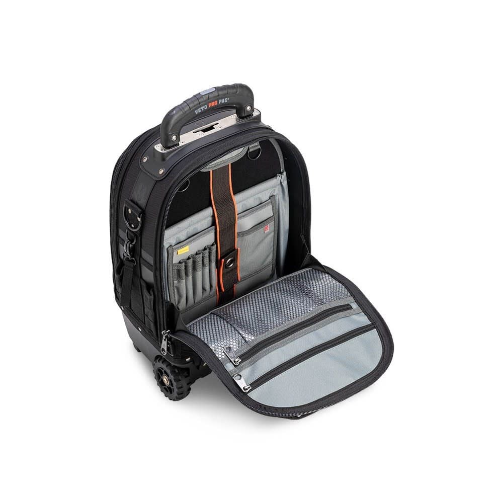 Veto Pro Pac 60 Lbs Tech Pac Wheeler Blackout Backpack with Tool and Meter Panel, large image number 7