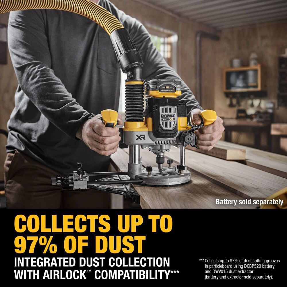 DEWALT 20V MAX Cordless Plunge Router & Li-Ion 5Ah Starter Kit Bundle, large image number 11
