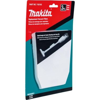 Makita Cloth Vacuum Filter 3/pk, large image number 4