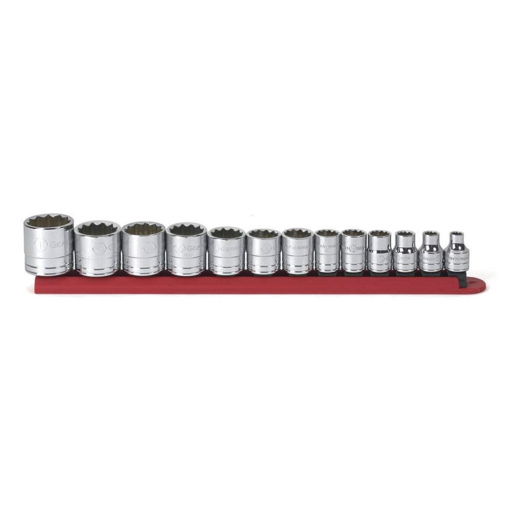GEARWRENCH 3/8in Drive 12 Point Standard SAE Socket Set 13pc – 80561