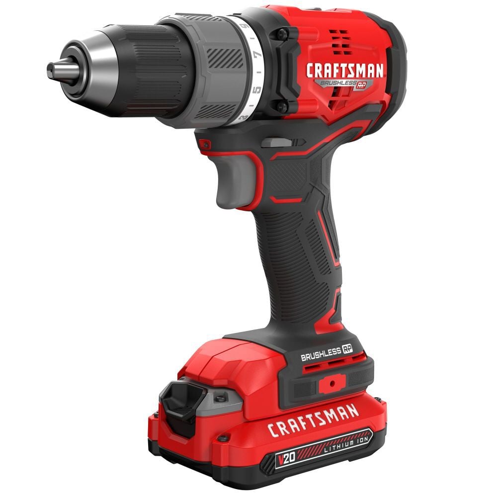 CRAFTSMAN V20* Cordless Brushless RP 1/2 Inch Drill/Driver Kit - CMCD713C1