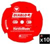 Diablo Tools 7-1/4 inch x 4 ToothTCG PCD Fiber Cement Cutting Circular Saw HardieBlade with 5/8 inch Diamond Arbor 10 Pack, small image number 1
