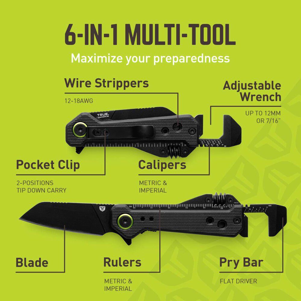 TRUE SmartKnife WR Mini 6-in-1 Multi-Tool Pocket Knife, large image number 3
