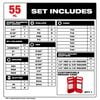 Milwaukee SHOCKWAVE Impact Duty Driver Bit Set 55pc, small image number 2
