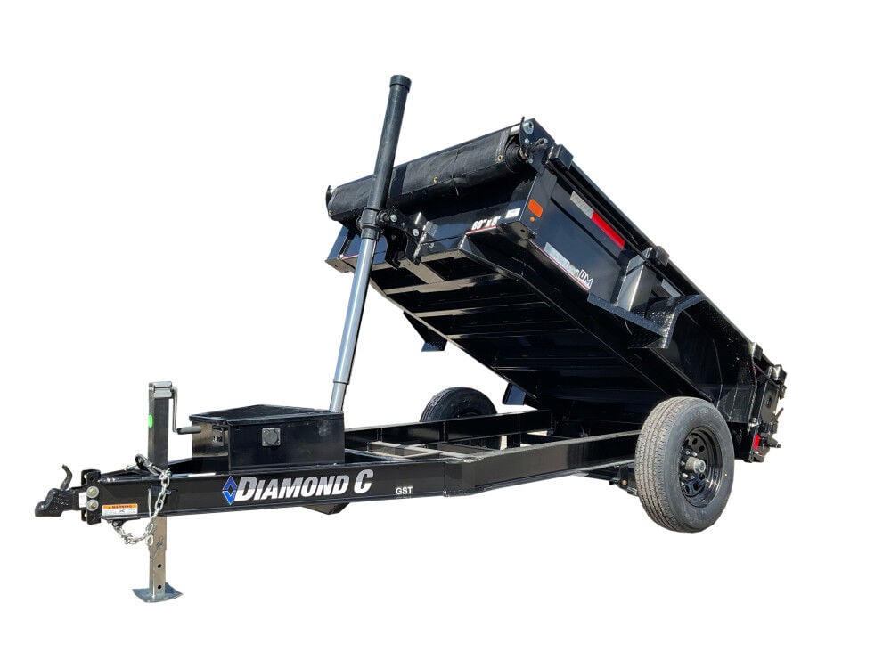 Diamond C GST106L 8 Ft. x 60 Inch 6000 Lbs Single Axle Dump Trailer – GST106L08X60