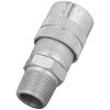 Milton 3/8in MNPT Industrial Interchange M Style Quick Connect Steel Coupler, small image number 2
