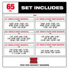 Milwaukee 1/4 Inch, 3/8 Inch, & 1/2 Inch Drive SAE Socket Set with Tray for PACKOUT Drawers 65 Pieces, small image number 2