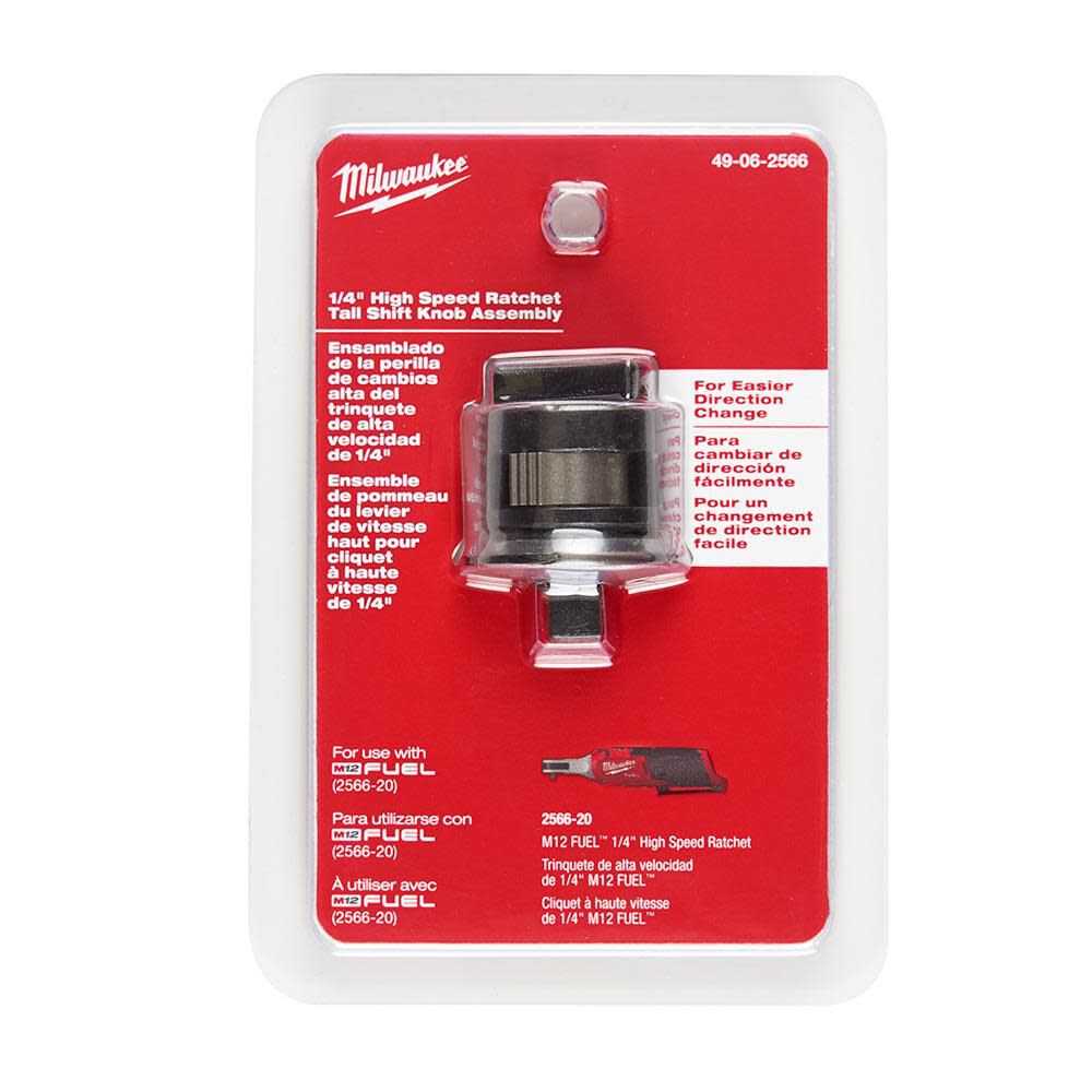 Milwaukee 1/4inch High Speed Ratchet Tall Shift Knob