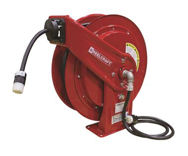 Reelcraft Spring Retractable Power Cord Reel - 100 Ft. Single Connector