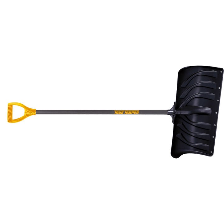 True Temper 24in Poly Snow Pusher with D-Grip Steel Handle, large image number 1