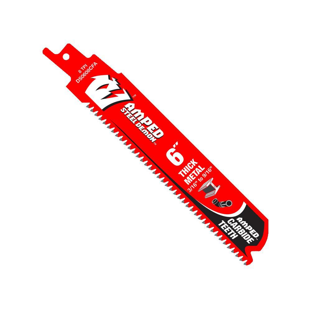 Diablo Tools 6 Inch 8 TPI Carbide Teeth Reciprocating Saw Blade for Thick Metal, 10 Pack, large image number 1