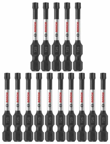 Bosch Impact Tough 2 Inch Torx #25 Power Bits 15 Piece