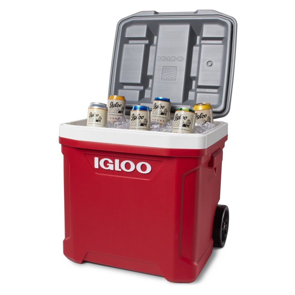 Igloo Latitude 60 Roller Cooler Industrial Red/Meteorite 60qt, large image number 8
