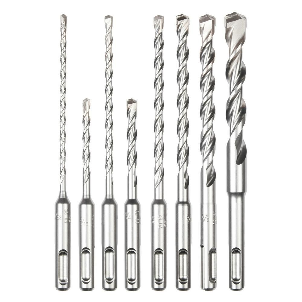 Milwaukee SDS Plus M/2 2 Cutter Drill Bit Kit 8pc, large image number 1