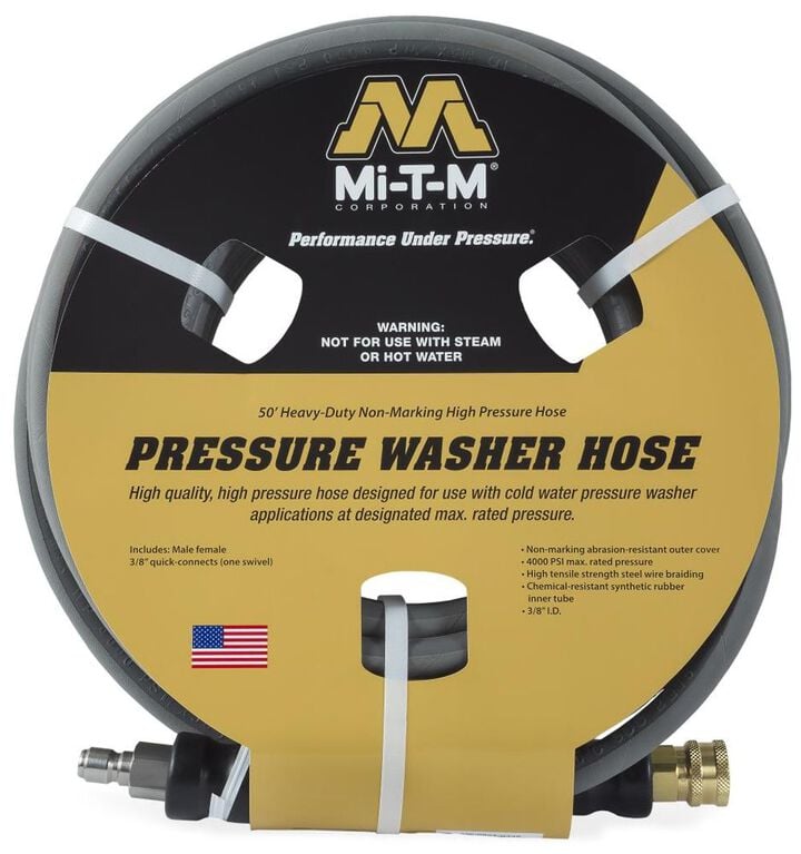 Mi T M 50' x 3/8in Heavy Duty Pressure Washer Hose 4000 PSI