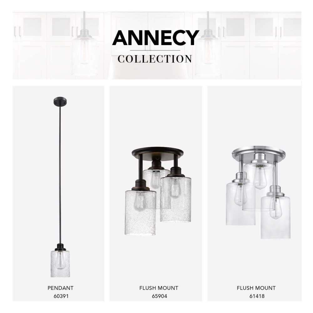 Globe Electric Annecy 3 Light Oil Rubbed Bronze Semi Flush Mount Ceiling Light 65904