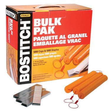 Bostitch 5 m Caps & 1 In. 18 Gauge 5/16 In. Crown Staples
