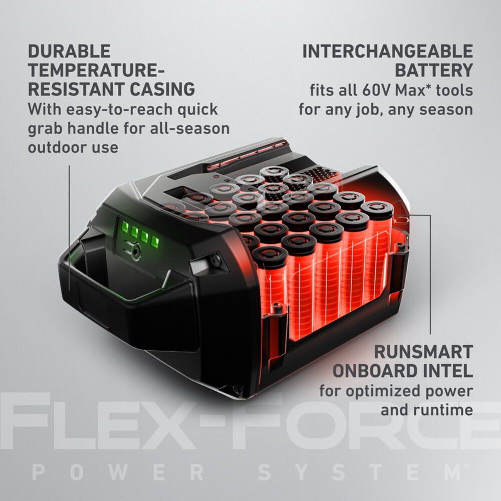 Toro Flex-Force 60V Max 60V 10Ah Lithium Ion Power Tool Battery Pack with Fuel Indicator, large image number 3