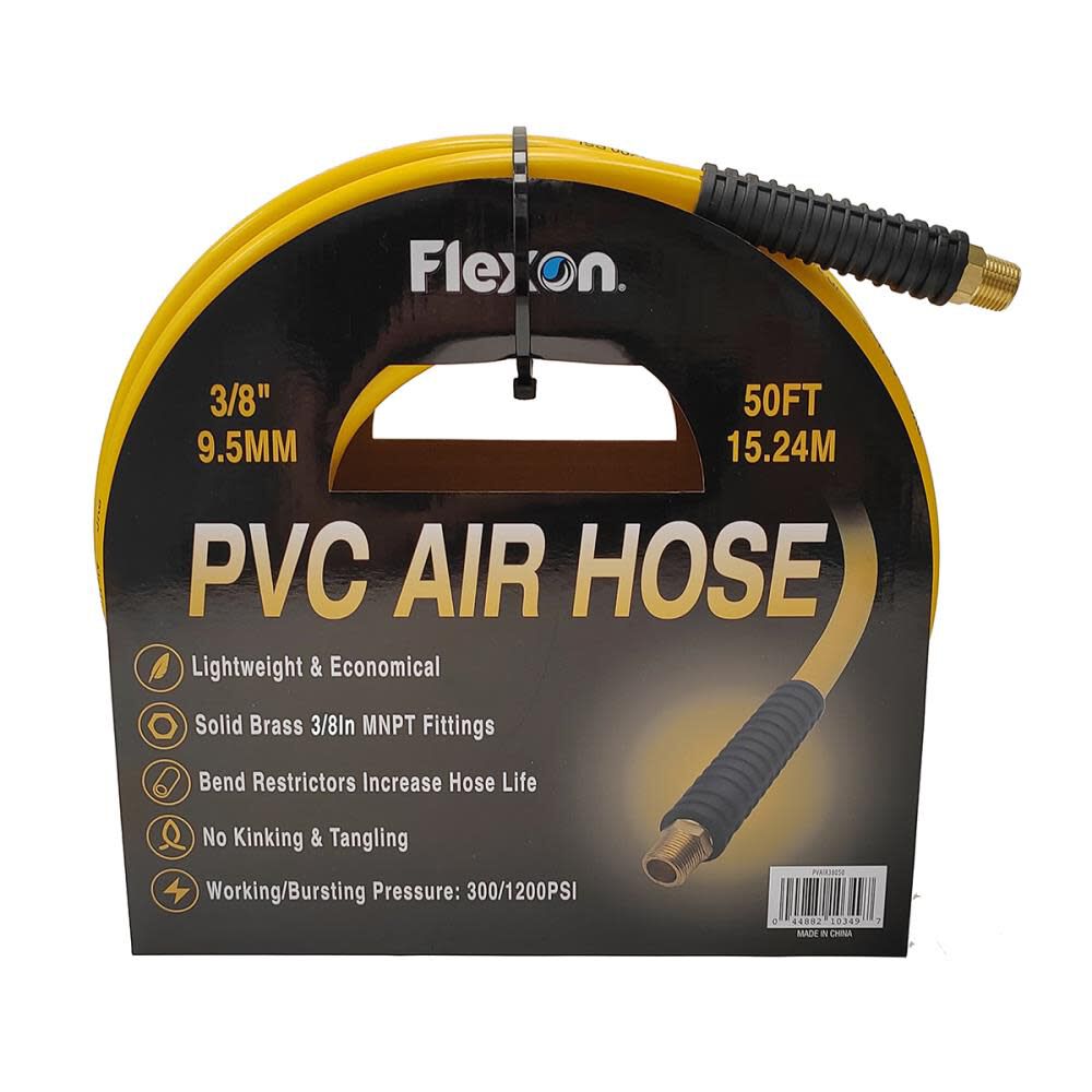 Flexon PVC Air Hose, 3/8 Inch x 50ft - PVAIR38050
