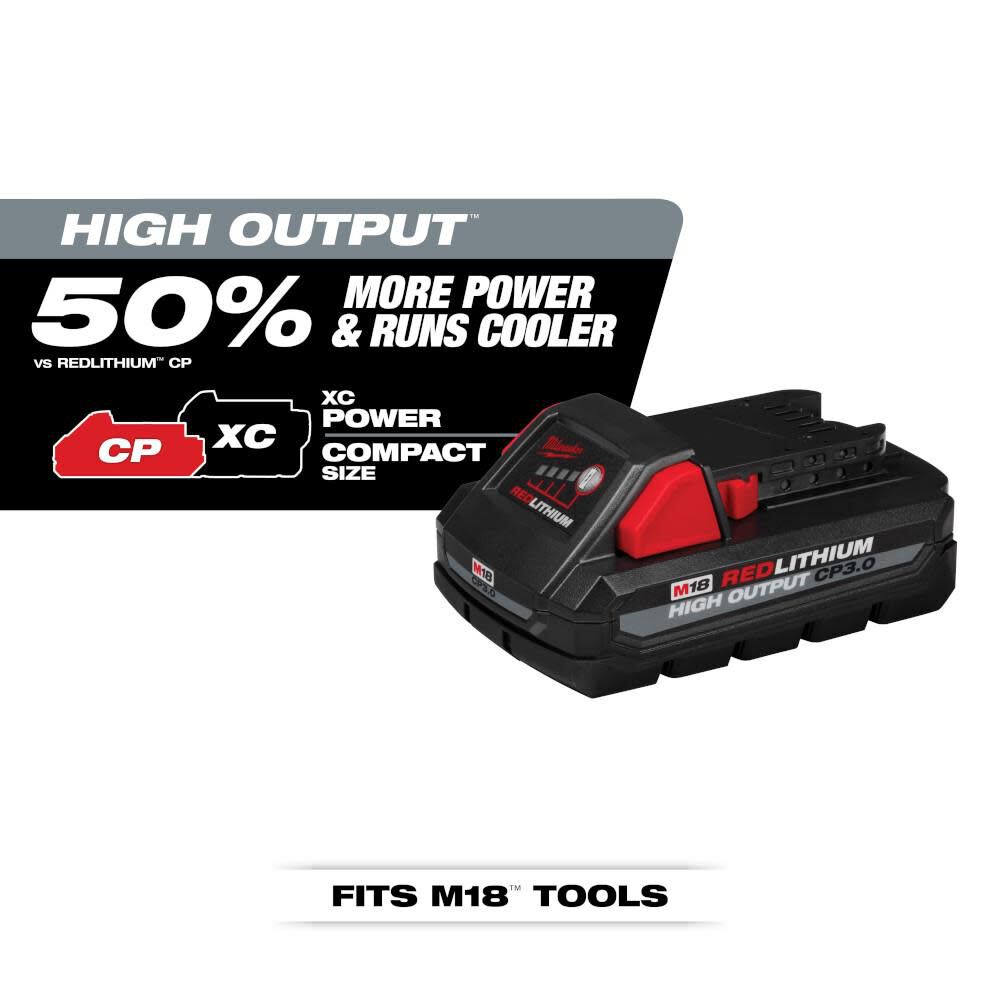 Milwaukee m18 3.0 best sale high output battery