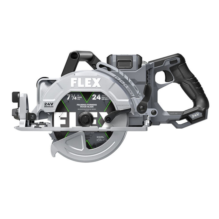 FLEX 24V 7 1/4in Circular Saw Rear Handle Stacked Lithium Battery Kit, large image number 2