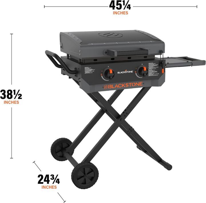 Blackstone Culinary 22 Inch 2 Burner Liquid Propane Griddle with Flex-Fold Legs and  Scraper & Refurbishment Kit Bundle, large image number 4
