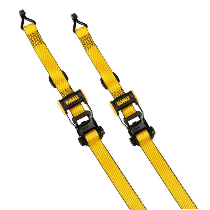 DEWALT Ratchet Tie Down Straps 1.5in x 16' 3300lb Break Strength 2pk