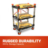 Crescent SITERUNNER 3 Shelf Folding Jobsite Cart, small image number 4