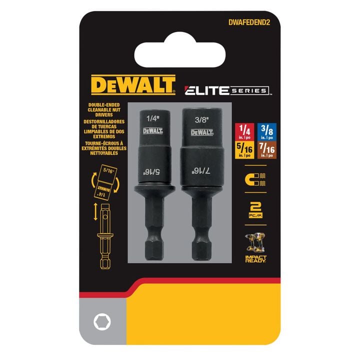 DEWALT Carabiner Key Ring Bit Holder Set with 1/4-1/2 inch Nut Drivers, T25 Torx, and Phillips 2 Bits, large image number 2