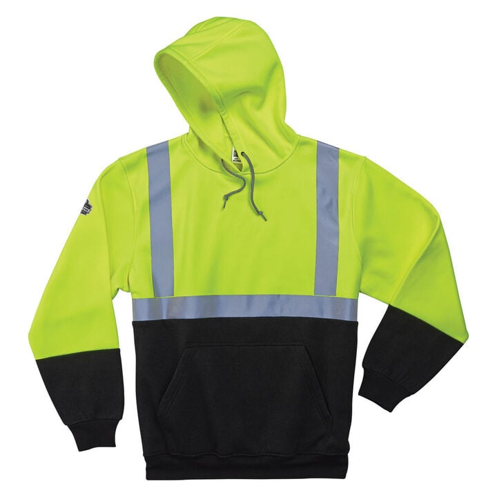 Ergodyne Class 2 Hooded Sweatshirt Black Bottom, Large, large image number 0