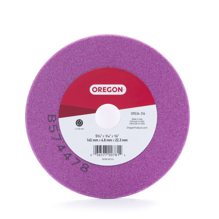 Oregon 5 3/4 Inch x 3/16 Inch x 7/8 Inch Vitrified Grinding Wheel