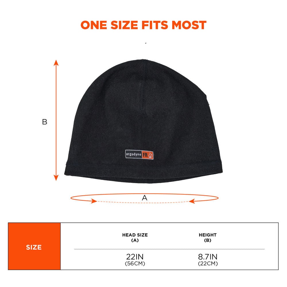 Ergodyne 6817 Black FR Winter Skull Cap, large image number 6
