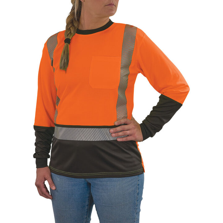 Ergodyne GloWear 8278BK Womens Performance Class 2 Long Sleeve Shirt, swatch