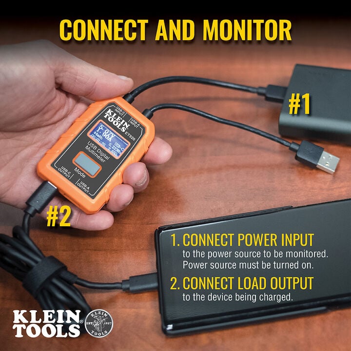 Klein Tools USB Digital Meter USB Type A and C, large image number 1