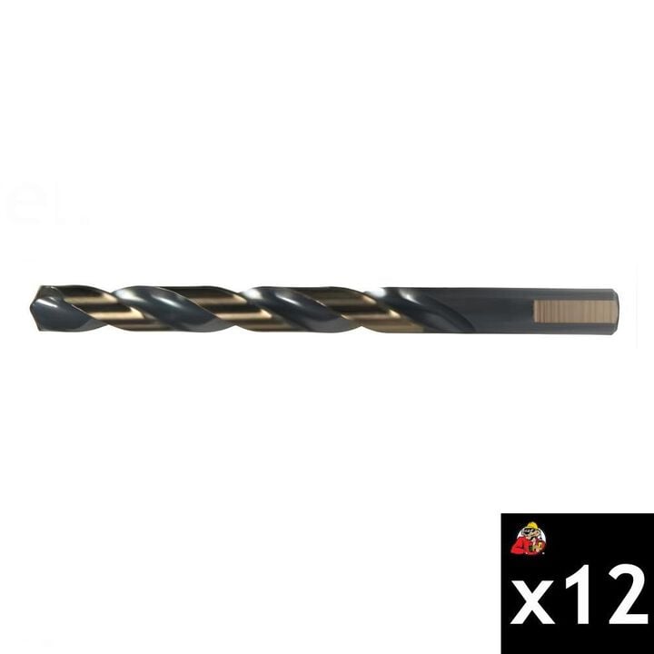 Viking Drill 1/4 Inch Type 240-AQ HSS Jobber Length Drill Bit Bundle, 12 Pieces