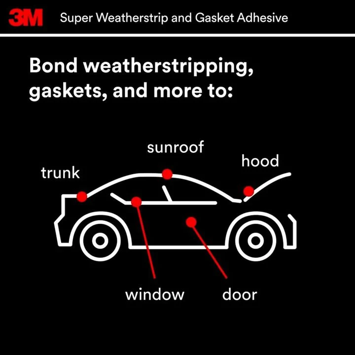 3M Bondo 5 Oz Tube Super Weatherstrip and Gasket Adhesive, Black, large image number 8
