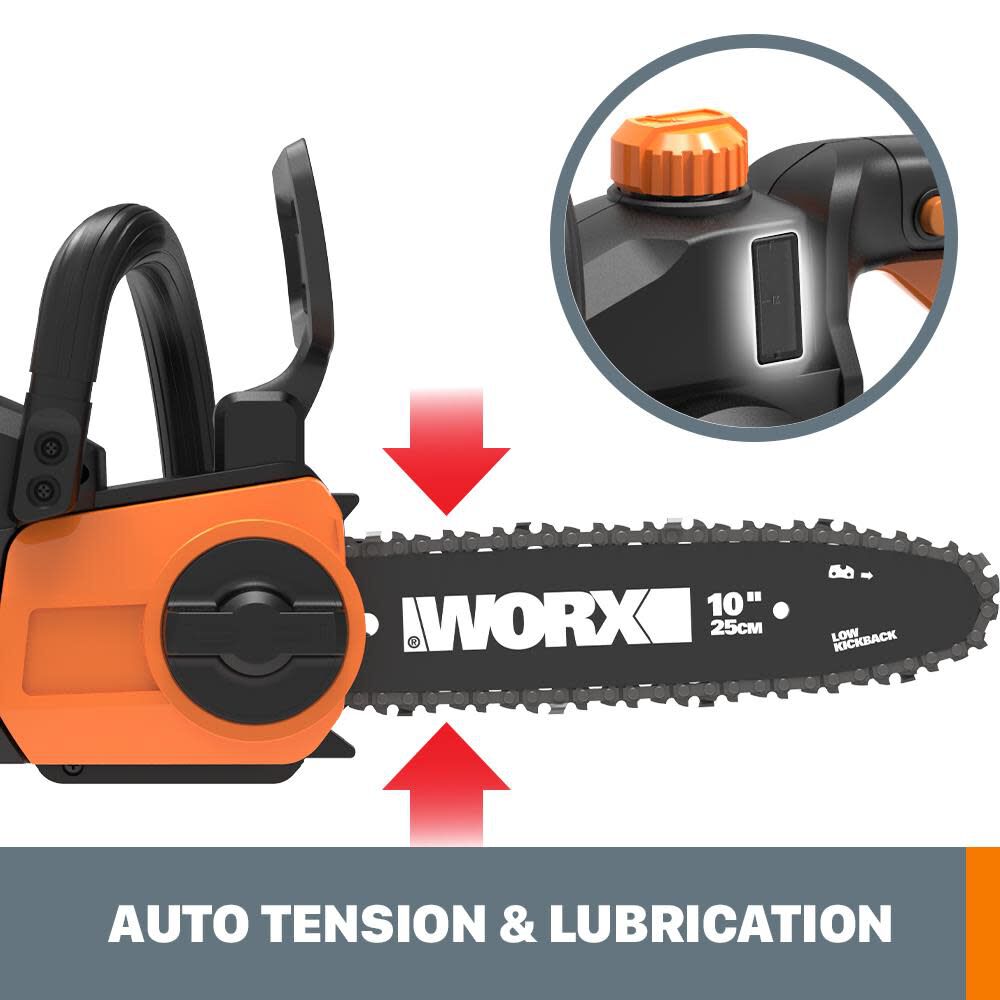 Worx wg322 20v shop cordless chainsaw