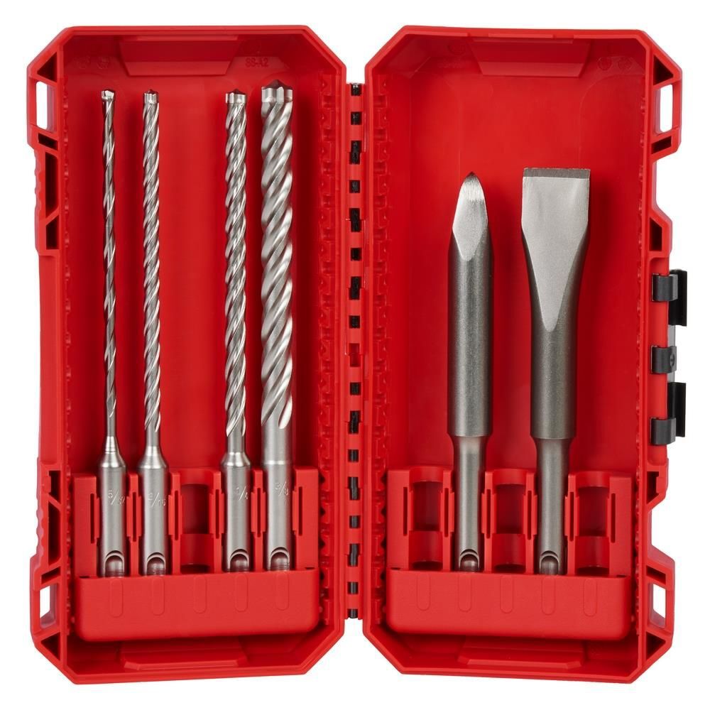 Milwaukee 6pc. SDS Plus MX4 4 Cutter & Chisel Kit, large image number 12