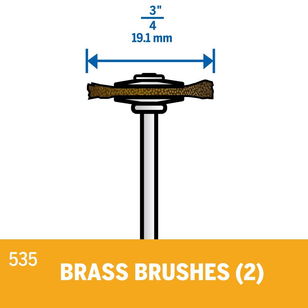 Dremel 3/4 In. Brass Brushes, large image number 2