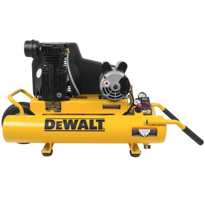 DEWALT 8 Gallon Portable 155 PSI Electric Twin Tank Wheelbarrow Air Compressor, large image number 11