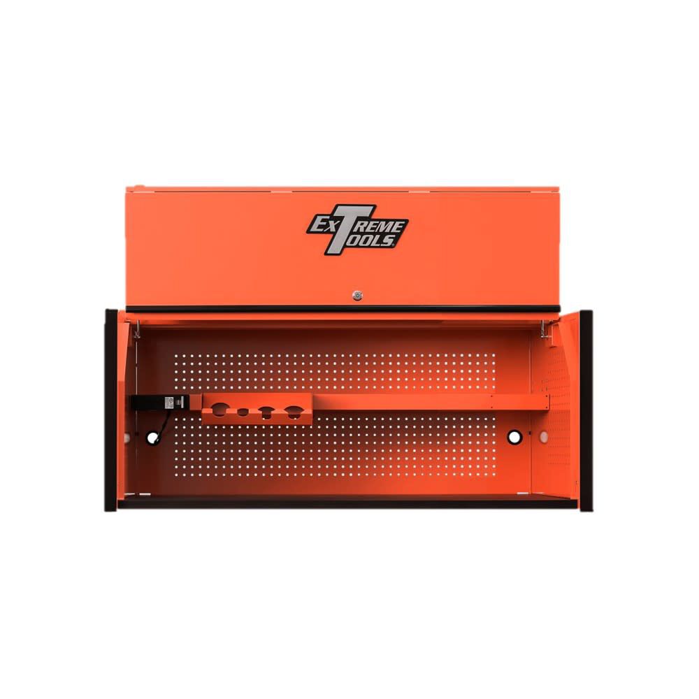 Extreme Tools 55in Orange Power Workstation Hutch with Black, large image number 1
