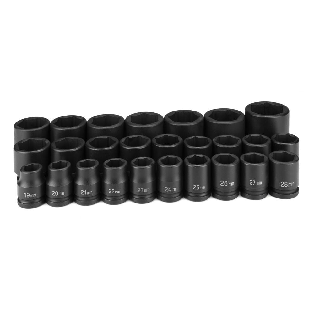 Grey Pneumatic 3/4 Inch Drive Standard Metric Master Impact Socket Set 26pc, large image number 2